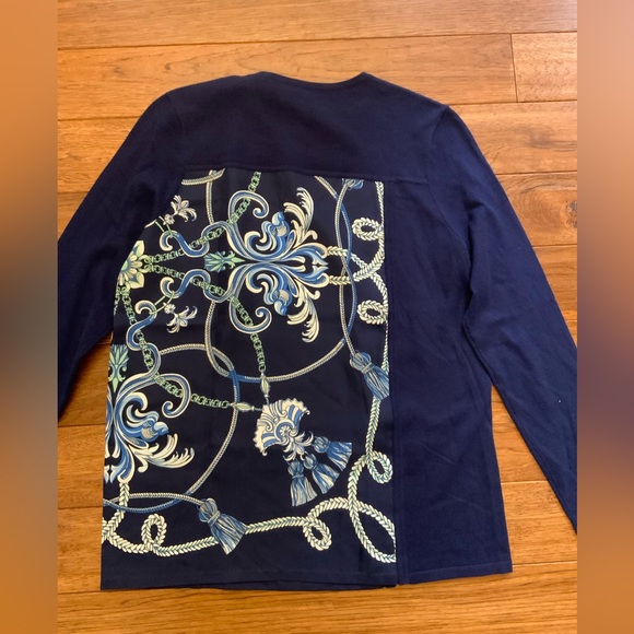 NWT J. McLaughlin Notting Sweater, Navy/White, Small - Picture 7 of 10